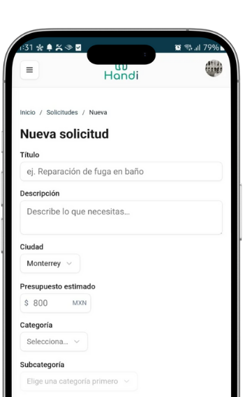Crea tu solicitud de servicio